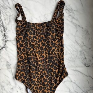 FISCH Leopard One-Piece Swimsuit, Sz S, NEW w/ TAGS